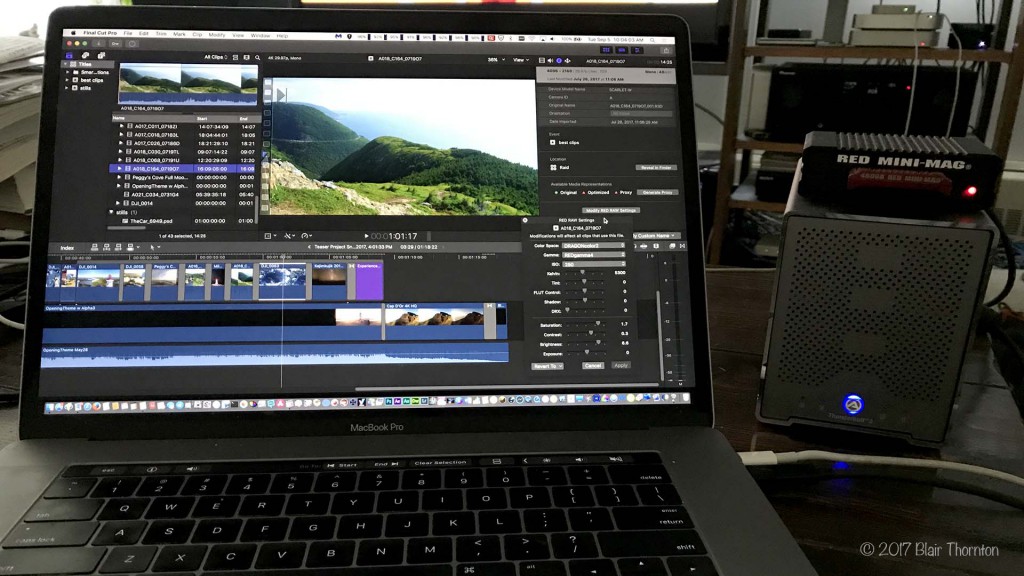 RED 4K portable online workflow